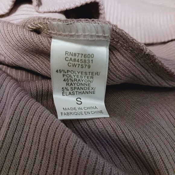 NEW Chaser Ribbed Pullover Top Long Bell Sleeves in Heliotrope/Light Mauve, S - Picture 9 of 11